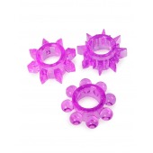 Набор из 3 лиловых эрекционных колец различной формы - Erowoman-Eroman - в Оренбурге купить с доставкой