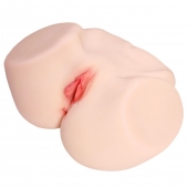 Мастурбатор-полуторс с двойным слоем материала и вибрацией Jenny Onahole Real Vagina - KOKOS - в Оренбурге купить с доставкой