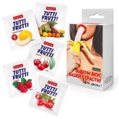 Набор из 5 саше съедобных смазок Tutti-Frutti - Биоритм - купить с доставкой в Оренбурге