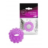 Лиловое эрекционное кольцо с 2 рядами стимулирующих шариков - Erowoman-Eroman - в Оренбурге купить с доставкой
