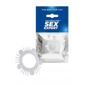 Эластичное эрекционное кольцо с шишечками и шипами - Sex Expert - в Оренбурге купить с доставкой