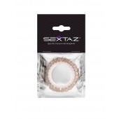 Эрекционное кольцо с бежевыми «ресничками» - Sextaz - в Оренбурге купить с доставкой