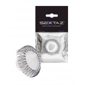 Эластичное эрекционное кольцо с длинными черными «ресничками» - Sextaz - в Оренбурге купить с доставкой