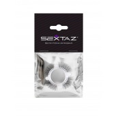 Эластичное кольцо с «ресничками» и 4 шариками - Sextaz - в Оренбурге купить с доставкой