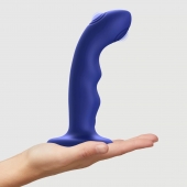 Синяя насадка-стимулятор Strap-On-Me Tapping Dildo Wave - Strap-on-me - купить с доставкой в Оренбурге