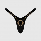 Черный пояс для фиксации насадок Strap-On-Me Leatherette Harness Fabulous - Strap-on-me - купить с доставкой в Оренбурге