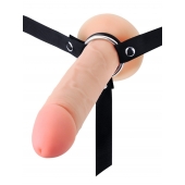 Мужской полый страпон на регулируемых ремешках - 22 см. - Sex Expert - купить с доставкой в Оренбурге