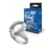 Прозрачное двойное эрекционное кольцо - Sex Expert - в Оренбурге купить с доставкой