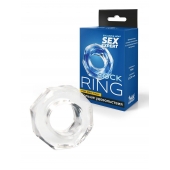 Прозрачное эрекционное кольцо в форме гайки - Sex Expert - в Оренбурге купить с доставкой