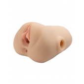 Телесный мастурбатор с вибрацией Double Pounder Vibrating Squeeze Stroker - Pipedream - в Оренбурге купить с доставкой