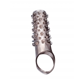 Дымчатая насадка на пенис с шипами и выпуклостями - 12 см. - Sex Expert - в Оренбурге купить с доставкой