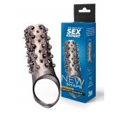 Дымчатая насадка на пенис с шипами и выпуклостями - 12,5 см. - Sex Expert - в Оренбурге купить с доставкой