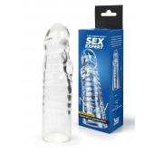 Прозрачная закрытая насадка на член - 15 см. - Sex Expert - в Оренбурге купить с доставкой