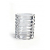 Прозрачная сквозная насадка на пенис с ребрышками - Sex Expert - в Оренбурге купить с доставкой