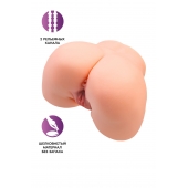 Телесный мастурбатор в форме попки с 2 любовными входами - No Name - в Оренбурге купить с доставкой