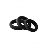 Набор из 3 черных эрекционных колец Smooth Silicone Cockring Pack - Dream Toys - в Оренбурге купить с доставкой