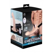 Телесный полый страпон с вибрацией Erection Agents - 24,1 см. - NMC - купить с доставкой в Оренбурге