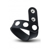 Черное эрекционное кольцо на кнопках - Blush Novelties - в Оренбурге купить с доставкой