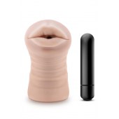 Телесный мастурбатор-ротик Nicole Vibrating Masturbator - Blush Novelties - в Оренбурге купить с доставкой