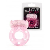 Розовое эрекционное виброкольцо с бабочкой - 1137 - в Оренбурге купить с доставкой
