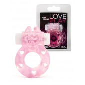 Розовое эрекционное виброкольцо в форме зайчика - 1137 - в Оренбурге купить с доставкой