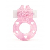 Розовое эрекционное виброкольцо в форме зайчика - 1137 - в Оренбурге купить с доставкой