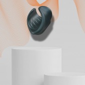 Серый сквозной мастурбатор с вибрацией Manwan Starter - Manwan - в Оренбурге купить с доставкой