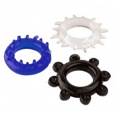 Набор из 3 эрекционных колец разного цвета и рельефа - Boys of Toys - в Оренбурге купить с доставкой