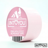 Розовый скотч для фиксации Non-Sticky Bondage Tape - 15 м. - Intoyou - купить с доставкой в Оренбурге