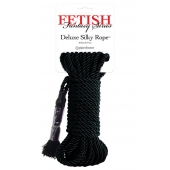 Черная веревка для фиксации Deluxe Silky Rope - 9,75 м. - Pipedream - купить с доставкой в Оренбурге