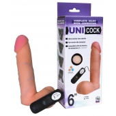 Фаллическая насадка Харнесс UNICOCK 6  с вибрацией - 18 см. - LOVETOY (А-Полимер) - купить с доставкой в Оренбурге