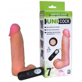 Фаллическая насадка Харнесс UNICOCK 7  с вибрацией - 19 см. - LOVETOY (А-Полимер) - купить с доставкой в Оренбурге