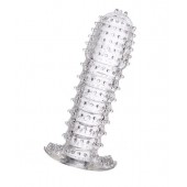 Гелевая прозрачная насадка c шипами - 12 см. - Toyfa Basic - в Оренбурге купить с доставкой