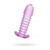 Гелевая фиолетовая насадка с шипами - 12 см. - Toyfa Basic - в Оренбурге купить с доставкой