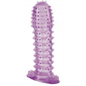 Гелевая фиолетовая насадка с шипами - 12 см. - Toyfa Basic - в Оренбурге купить с доставкой