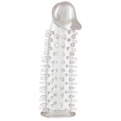 Прозрачная насадка на половой член с закрытой головкой и шипами - 12,5 см. - Toyfa Basic - в Оренбурге купить с доставкой