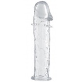 Гладкая прозрачная насадка с усиками под головкой - 12,5 см. - Toyfa Basic - в Оренбурге купить с доставкой