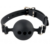 Силиконовый кляп-шар с отверстиями для дыхания Silicone Breathable Ball Gag Small - Pipedream - купить с доставкой в Оренбурге
