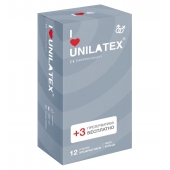 Презервативы с рёбрами Unilatex Ribbed - 12 шт. + 3 шт. в подарок - Unilatex - купить с доставкой в Оренбурге