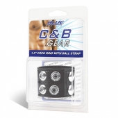 Ремень на член и мошонку 1.5  Cock Ring With Ball Strap - BlueLine - купить с доставкой в Оренбурге