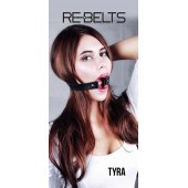 Чёрный кожаный чокер-кляп Tyra Black - Rebelts - купить с доставкой в Оренбурге