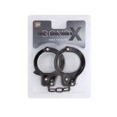 Чёрные наручники из листового металла BONDX METAL CUFFS BLACK - Dream Toys - купить с доставкой в Оренбурге