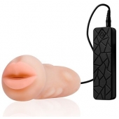Мастурбатор-ротик с вибрацией REALSTUFF VIBRATING MASTURBATOR MOUTH - Dream Toys - в Оренбурге купить с доставкой