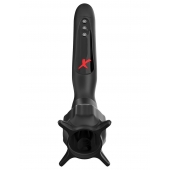 Чёрный вибростимулятор для головки члена с эффектом всасывания Vibrating Roto-Sucker - Pipedream - в Оренбурге купить с доставкой