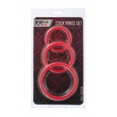 Набор из 3 красных эрекционных колец различного диаметра - ToyFa - в Оренбурге купить с доставкой