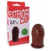 Коричневый латексный удлинитель пениса 2.5 in - Sitabella - в Оренбурге купить с доставкой