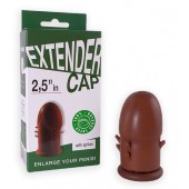 Коричневый латексный удлинитель пениса 2.5 in с шипиками - Sitabella - в Оренбурге купить с доставкой