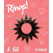 Чёрное эрекционное кольцо Rings Cristal - Lola Games - в Оренбурге купить с доставкой