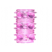 Розовая насадка на пенис Rings Armour - Lola Games - в Оренбурге купить с доставкой