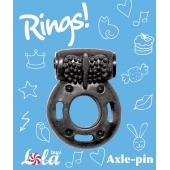 Черное эрекционное кольцо с вибрацией Rings Axle-pin - Lola Games - в Оренбурге купить с доставкой